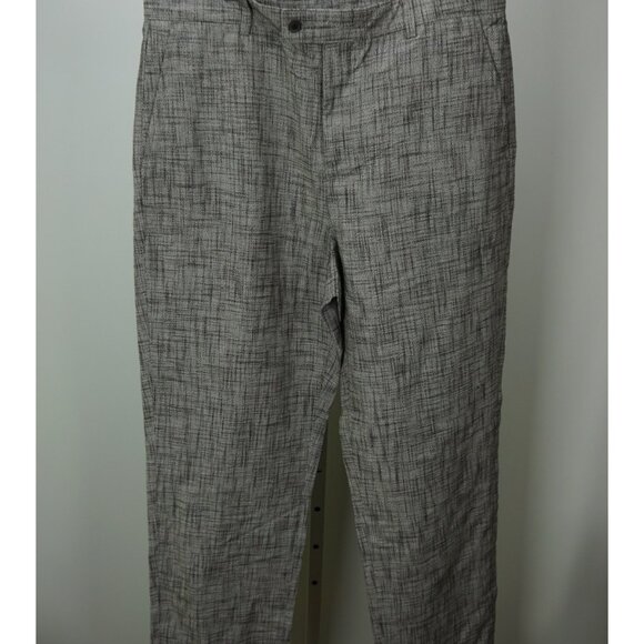 John VarvatosGray Black Textured Mens Pants Sz 33 Brand New